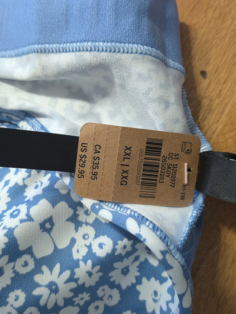 PINK Victoria's Secret Blue Floral Wireless Bralette - Picture 6 of 6
